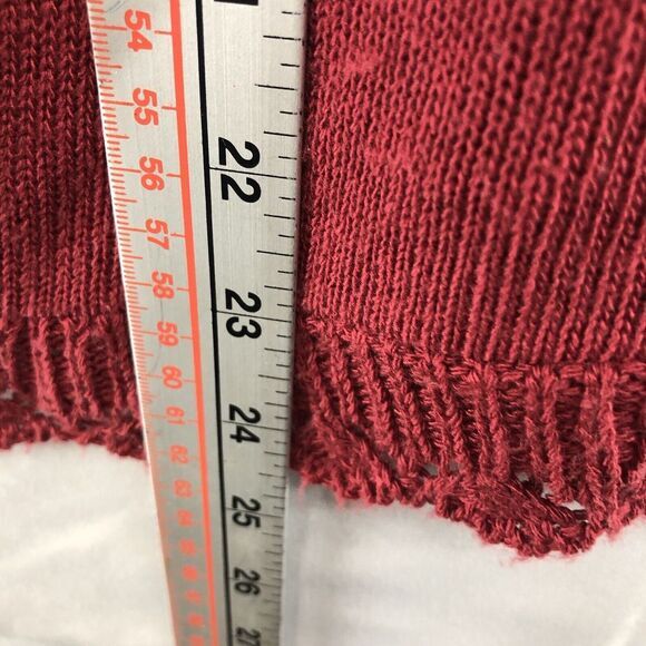 Kim Rogers Petite Long Sleeve Knit Three Button Red Cardigan Size PL Women - Picture 11 of 12